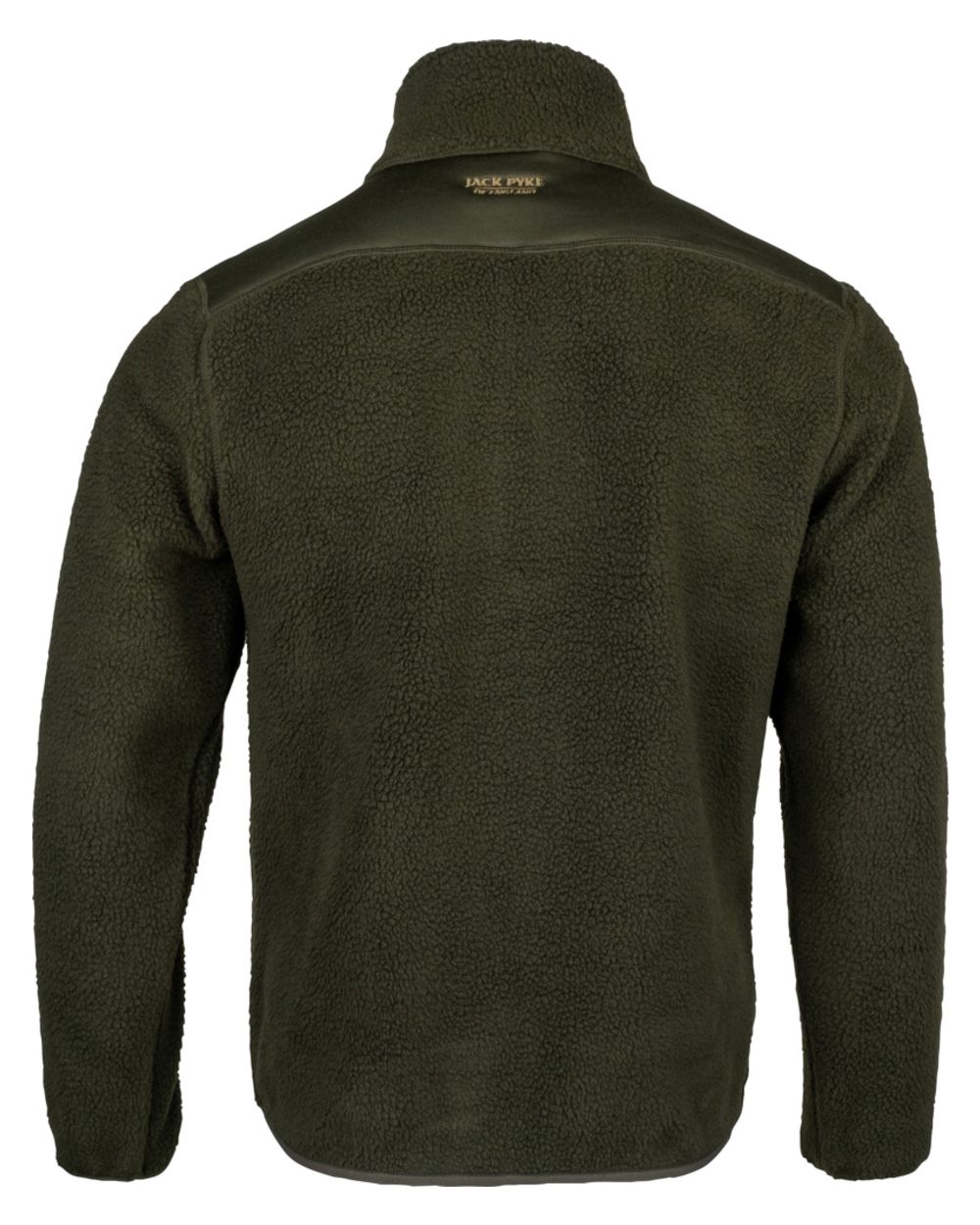 Dark Olive coloured Jack Pyke Sherpa Pullover on white background 