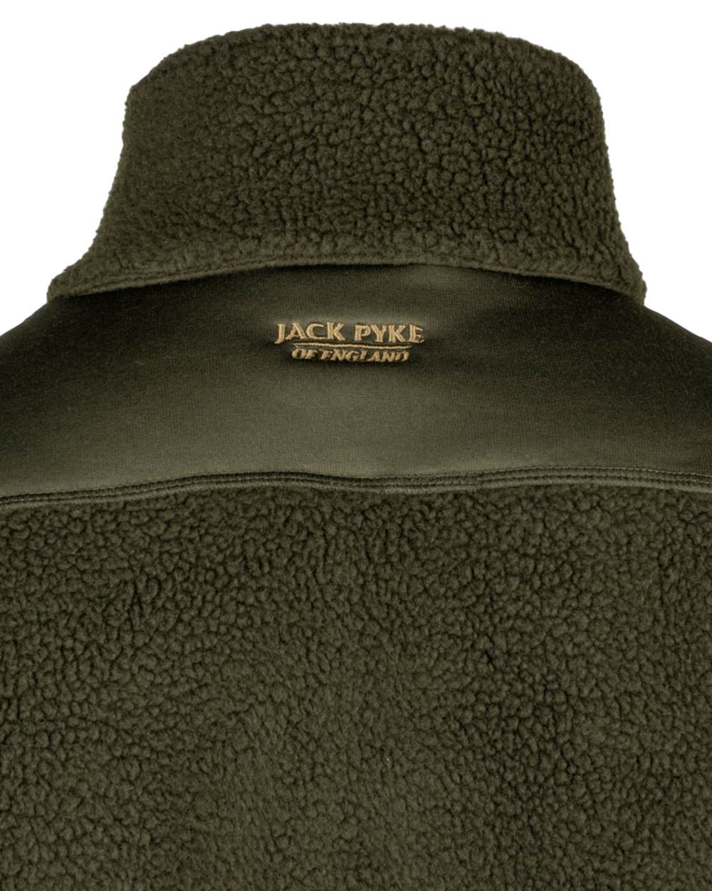 Dark Olive coloured Jack Pyke Sherpa Pullover on white background 