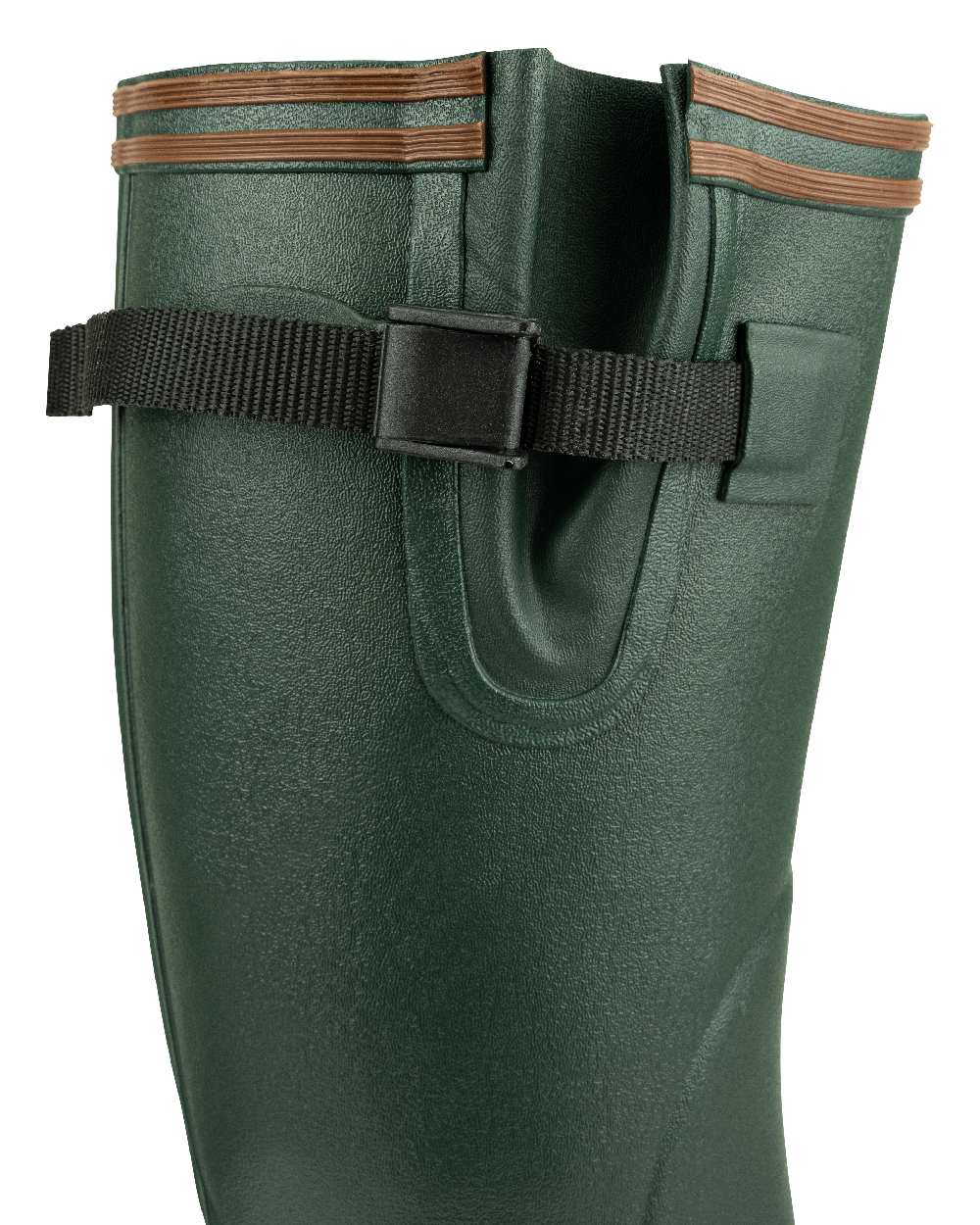 Green coloured Jack Pyke Shires Wellington Boots on white background 