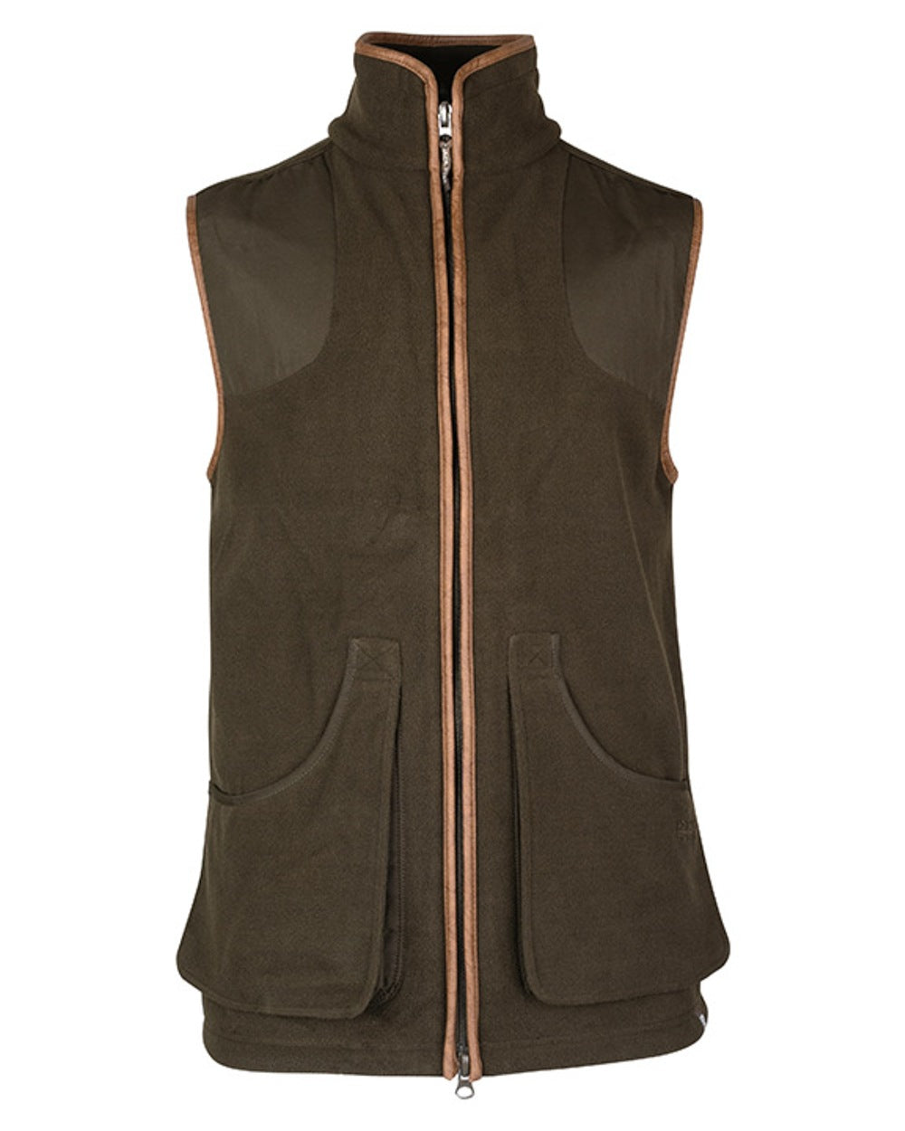 Dark Olive Jack Pyke Shooters Gilet on white background 