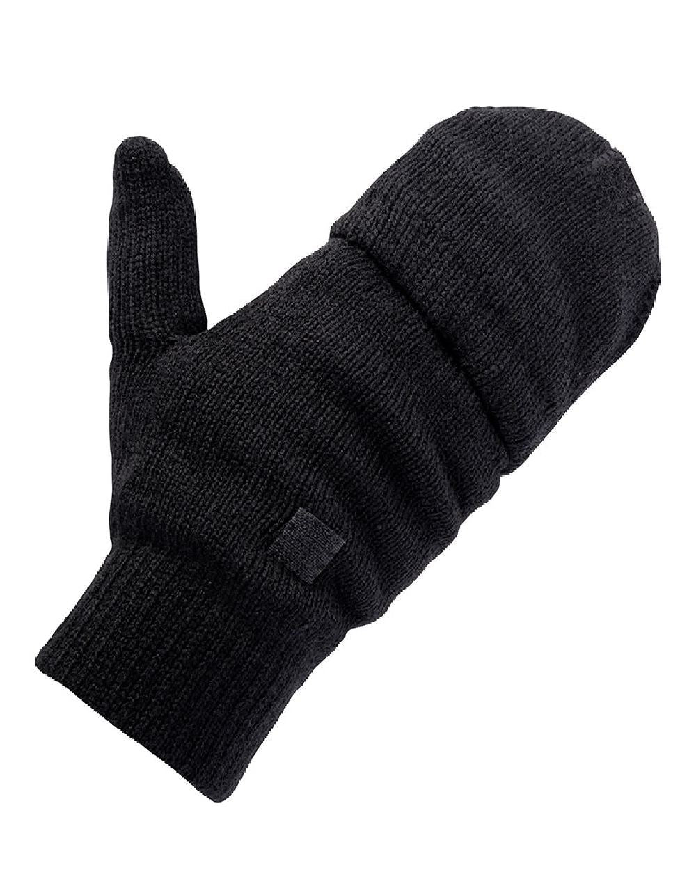 Black coloured Jack Pyke Shooters Mitts on white background 