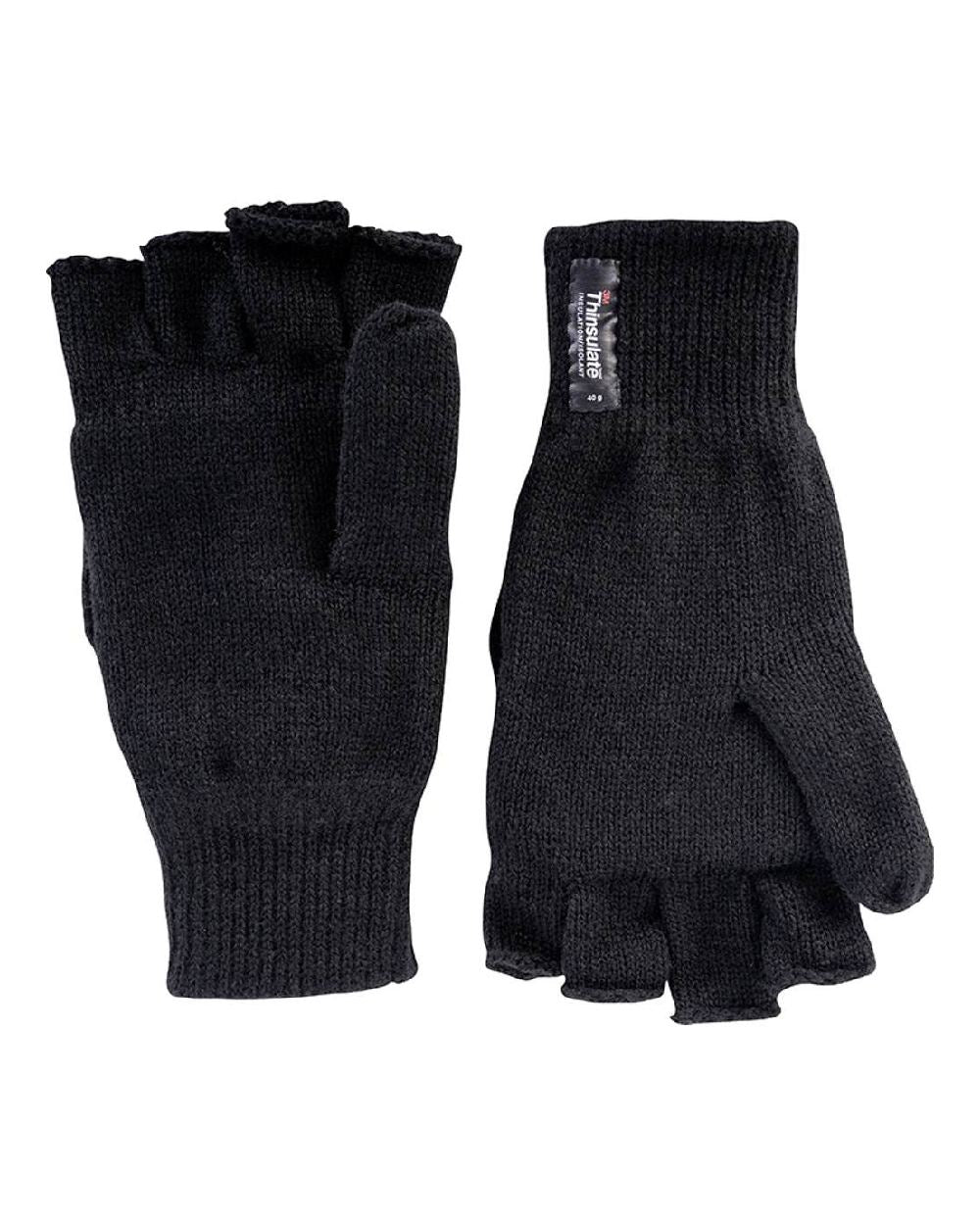 Black coloured Jack Pyke Shooters Mitts on white background 