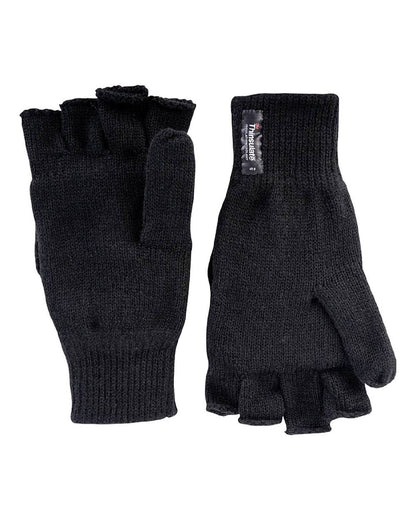 Black coloured Jack Pyke Shooters Mitts on white background 