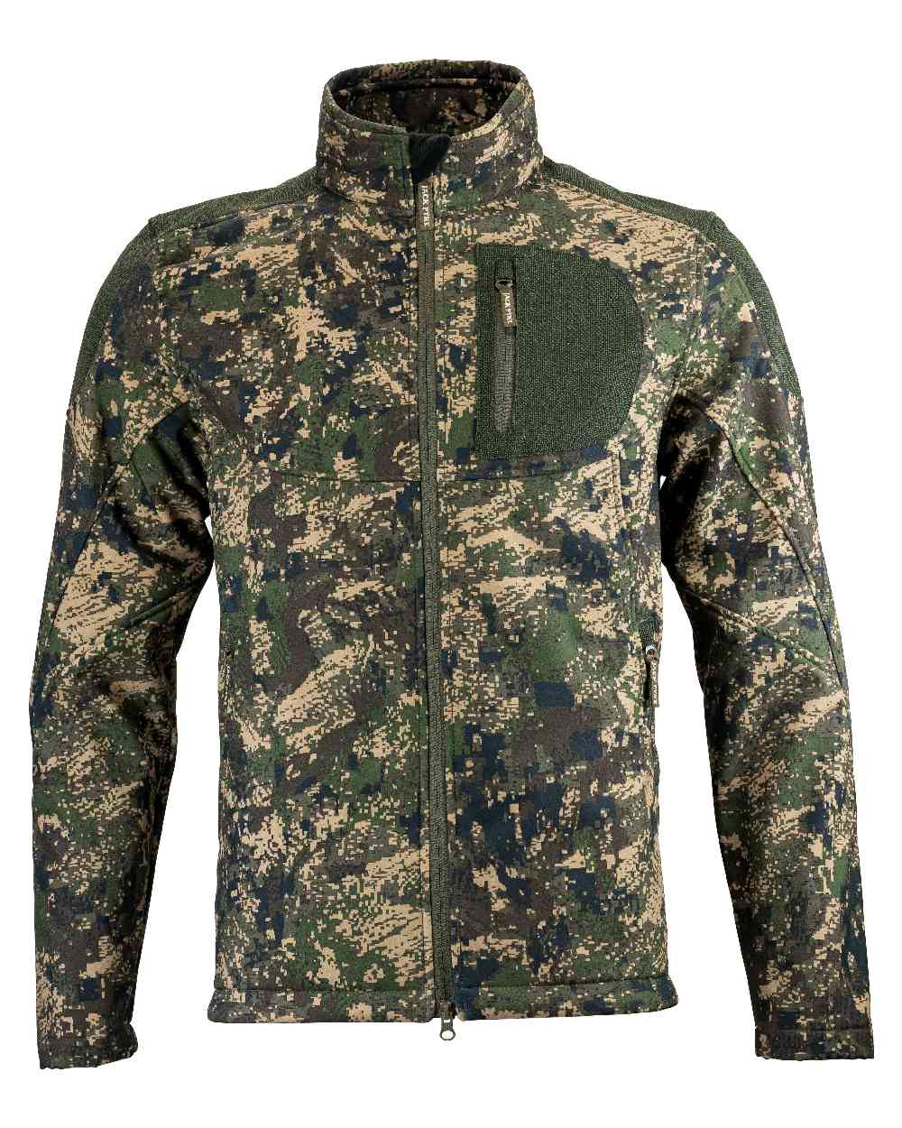 Digicam coloured Jack Pyke Softshell Jacket on white background 