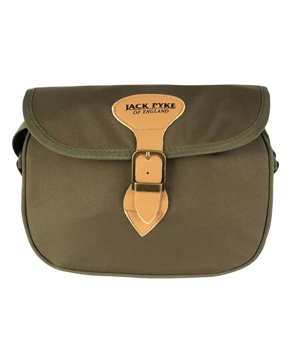 Green coloured Jack Pyke Speed Loader Cartridge Bag on white background 