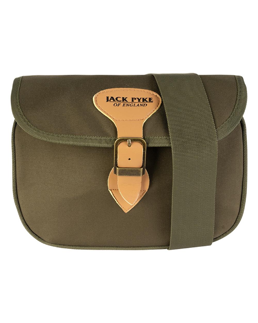 Green coloured Jack Pyke Speed Loader Cartridge Bag on white background 