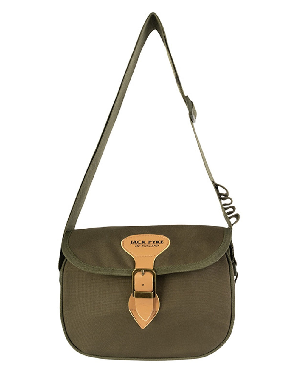 Green coloured Jack Pyke Speed Loader Cartridge Bag on white background 