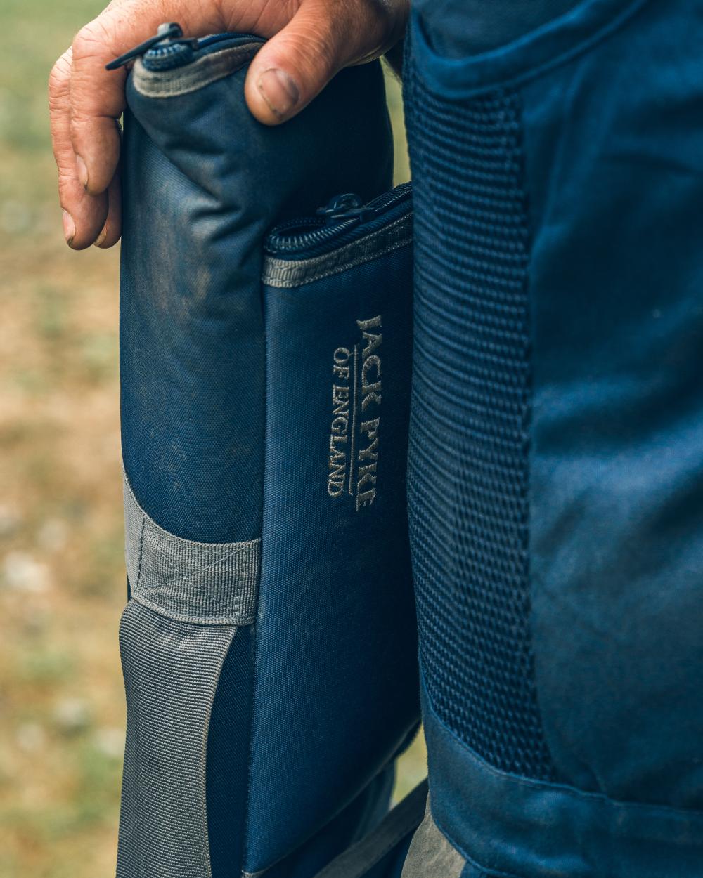 Blue coloured Jack Pyke Sporting Gun Slip on outdoor background 