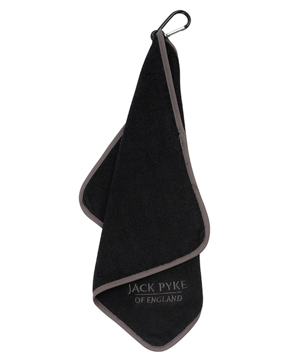 Black coloured Jack Pyke Sporting Shooters Towel on white background 