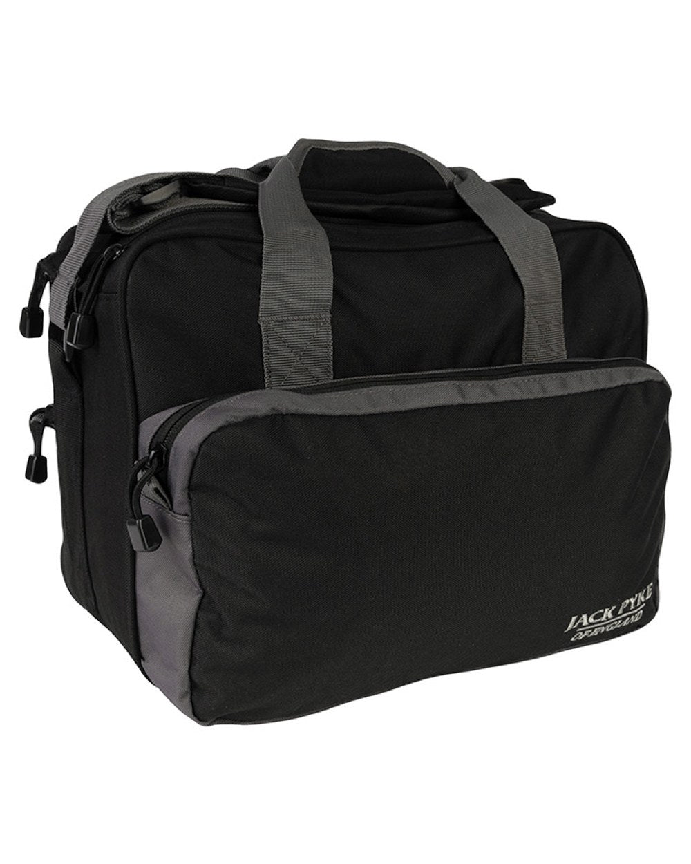 Black coloured Jack Pyke Sporting Shoulder Bag on white background 