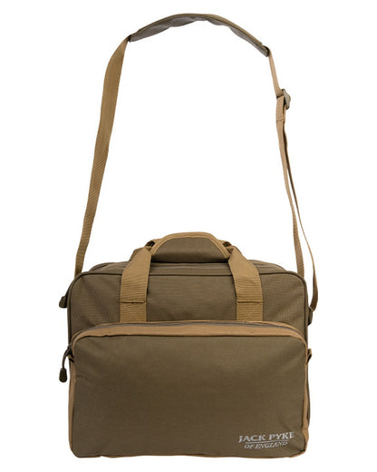 Green coloured Jack Pyke Sporting Shoulder Bag on white background 