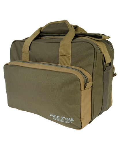 Green coloured Jack Pyke Sporting Shoulder Bag on white background 