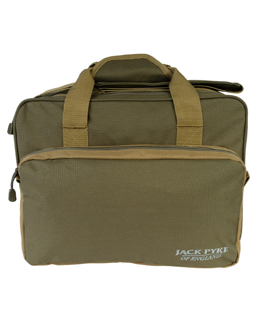 Green coloured Jack Pyke Sporting Shoulder Bag on white background 