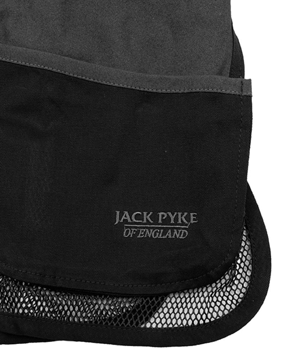 Black coloured Jack Pyke Sporting Skeet Vest on white background 