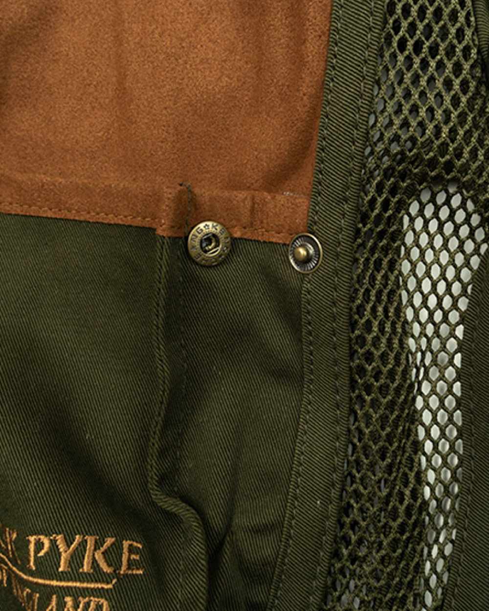 Green coloured Jack Pyke Sporting Skeet Vest on white background 