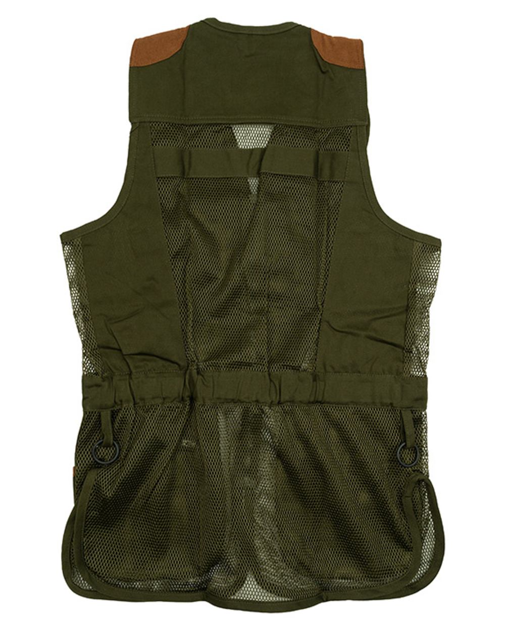 Green coloured Jack Pyke Sporting Skeet Vest on white background 