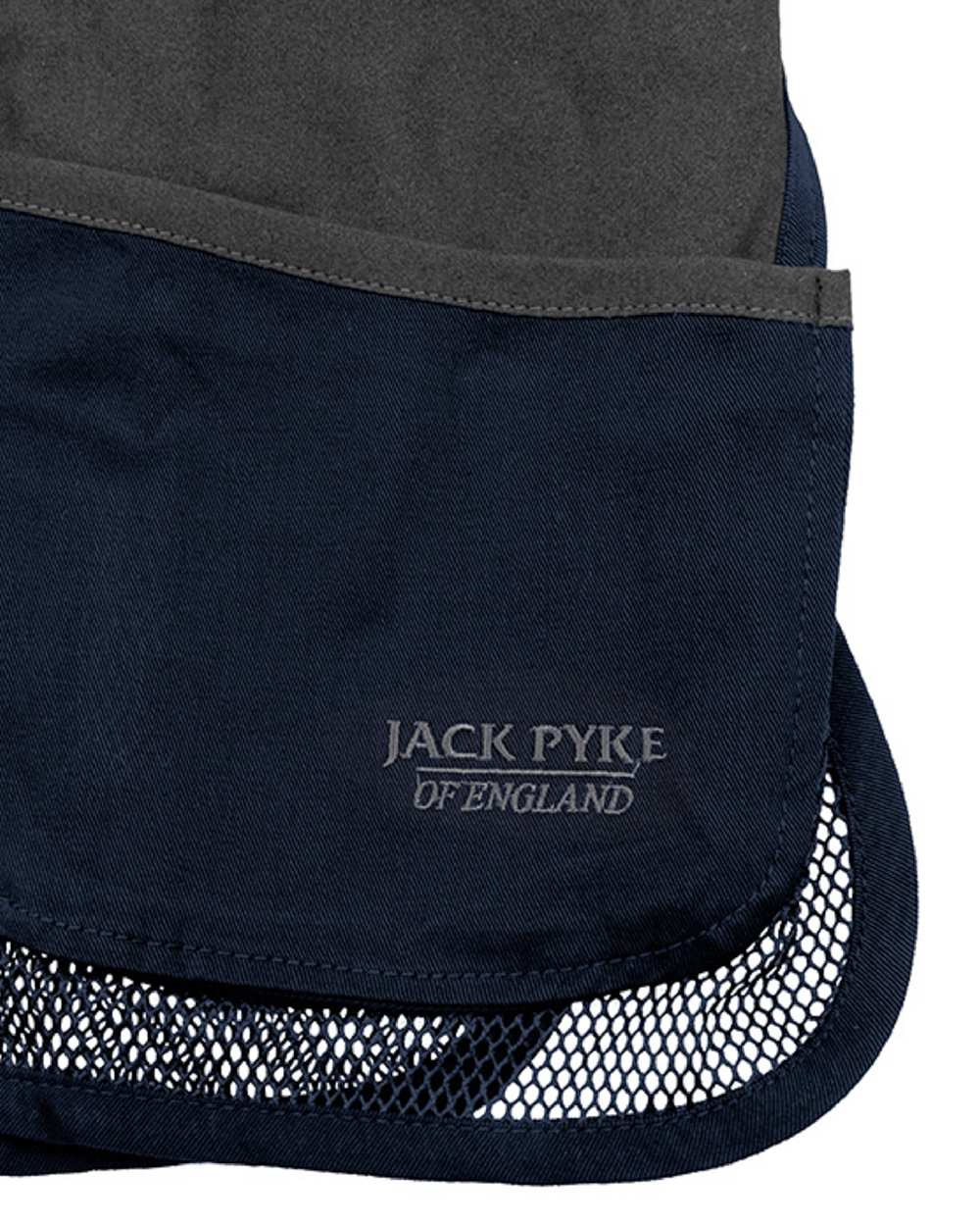 Navy coloured Jack Pyke Sporting Skeet Vest on white background 