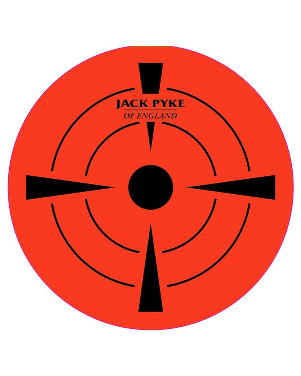 Red coloured Jack Pyke Target Sticker Roll on white background 