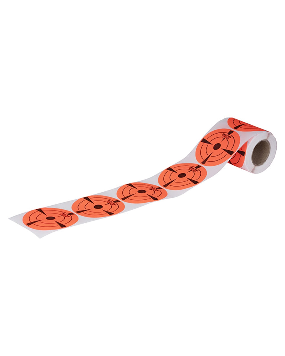 Red coloured Jack Pyke Target Sticker Roll on white background 
