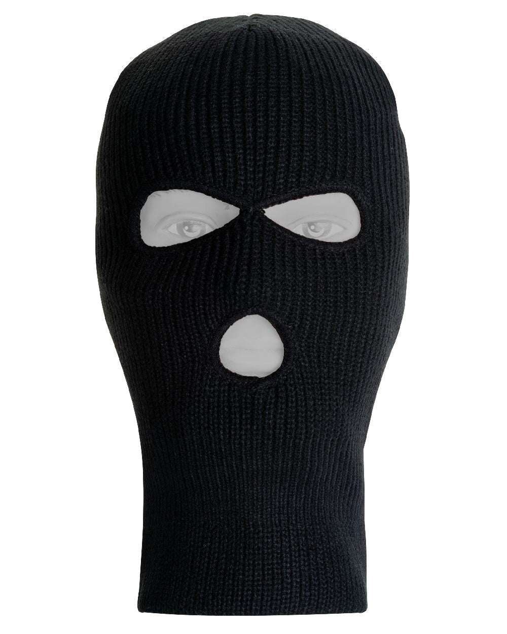 Black coloured Jack Pyke Thinsulate 3 Hole Balaclava on white background 