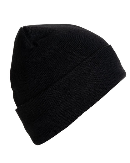 Black coloured Jack Pyke Thinsulate Bob Hat on white background 