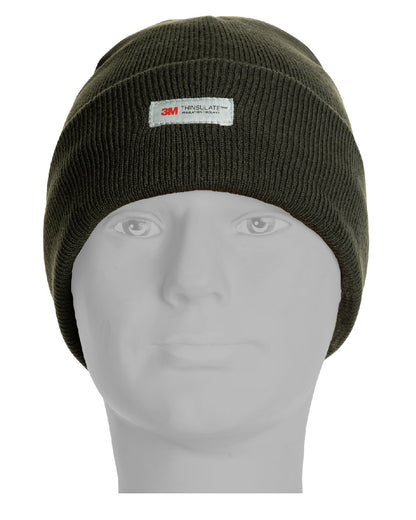 Green coloured Jack Pyke Thinsulate Bob Hat on white background 