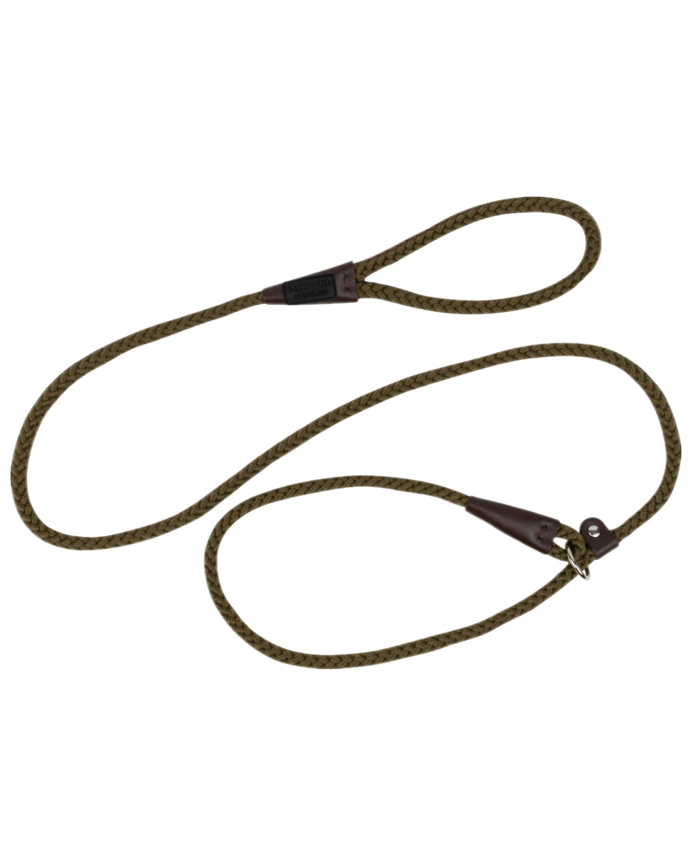 Olive Coloured Jack Pyke Traditional Dog Slip Lead on white background 