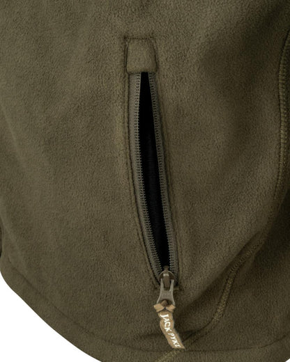 Green coloured Jack Pyke Waterproof Fleece Jacket on white background 