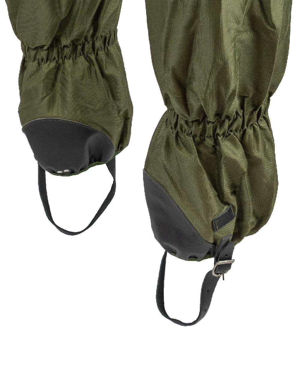 Green coloured Jack Pyke Waterproof Gaiters on white background 