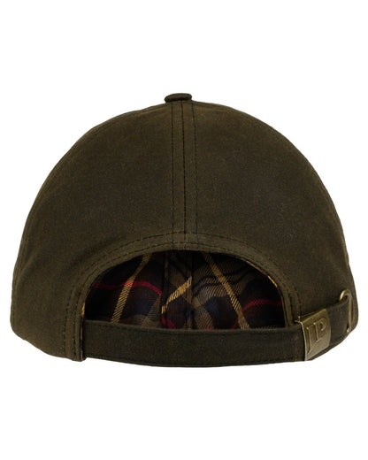 Green coloured Jack Pyke Wax Baseball Cap on white background 