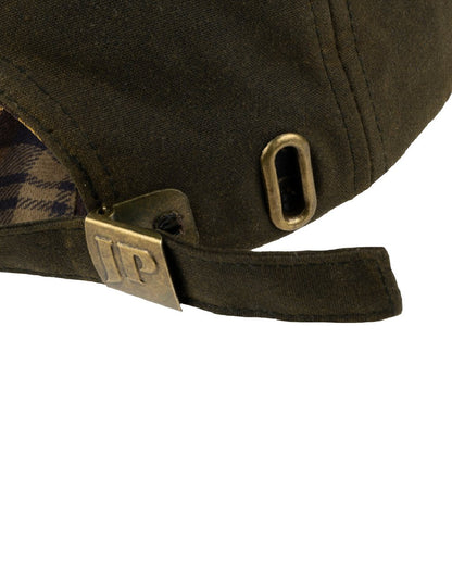 Green coloured Jack Pyke Wax Baseball Cap on white background 