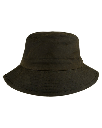 Green coloured Jack Pyke Wax Bucket Hat on white background 