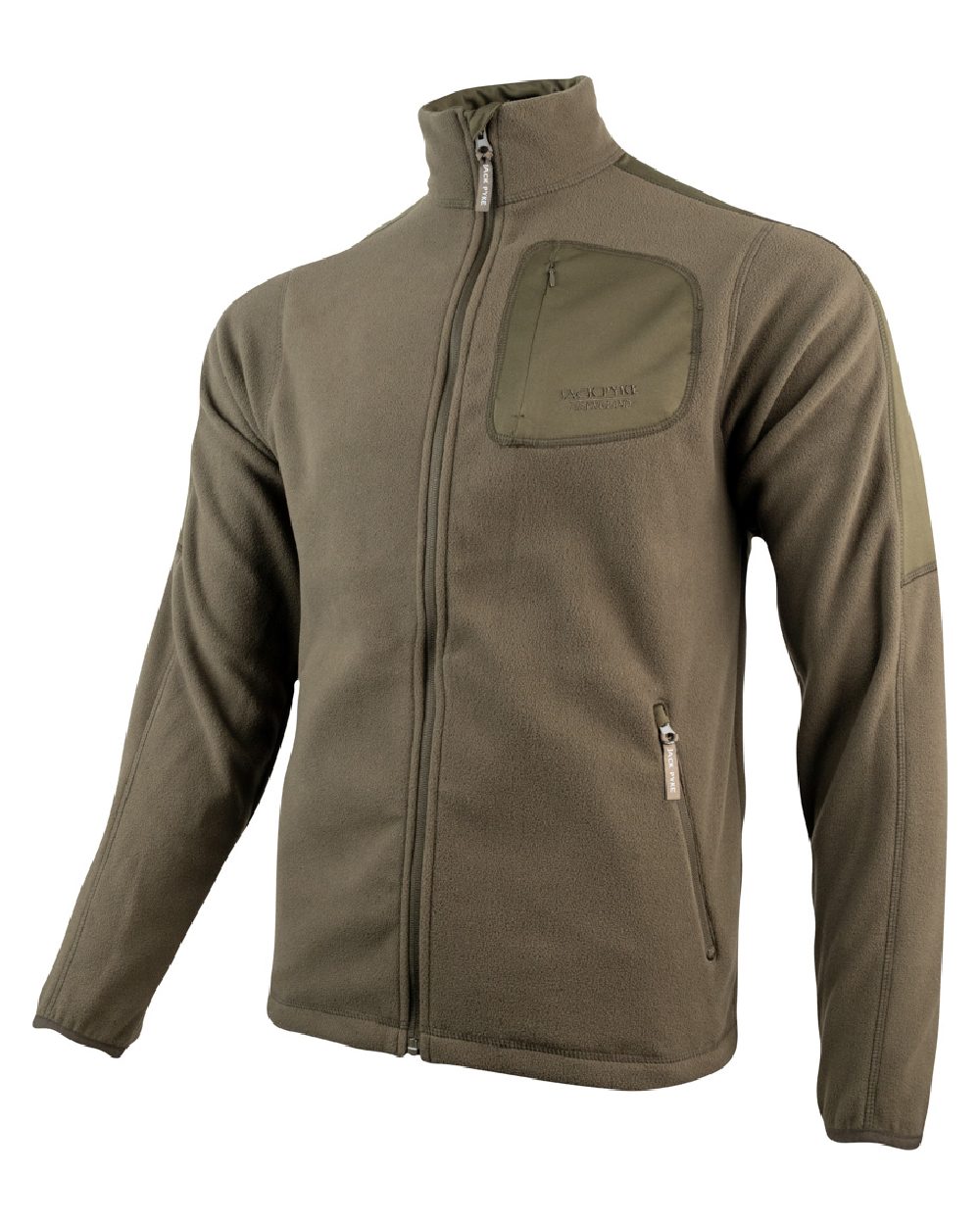Green coloured Jack Pyke Weardale Fleece Jacket on white background 