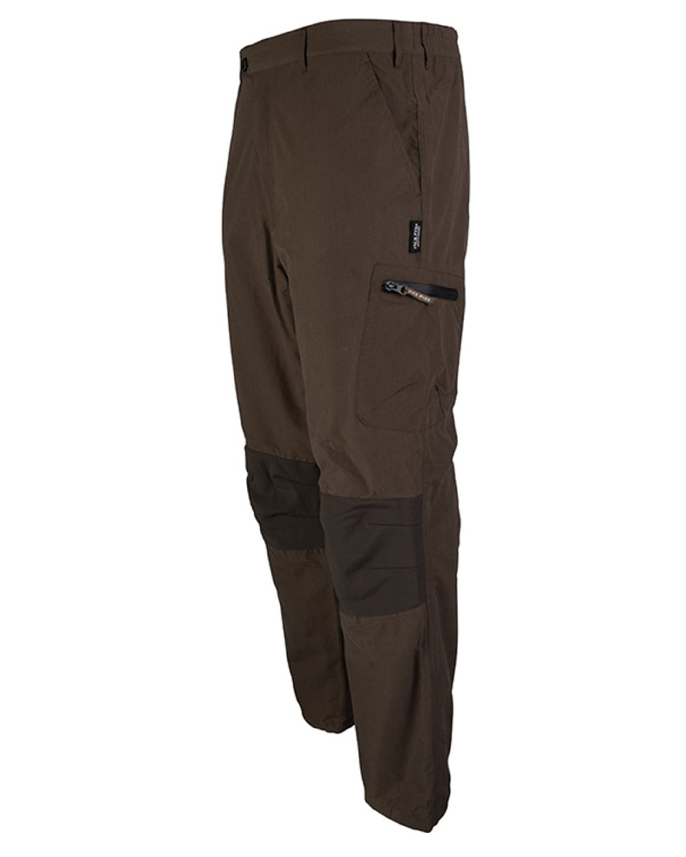 Brown coloured Jack Pyke Weardale Hunting Trousers on white background 