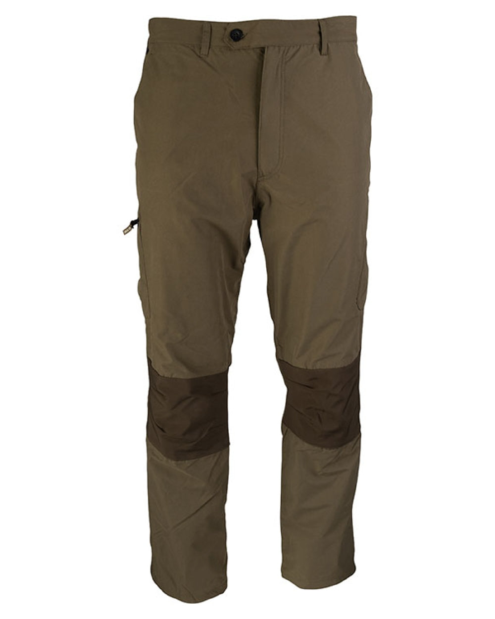 Green coloured Jack Pyke Weardale Hunting Trousers on white background 