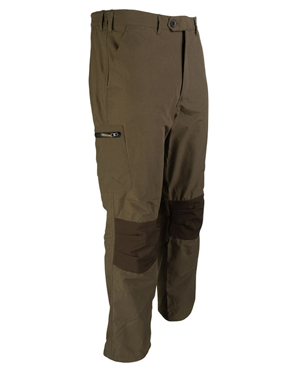 Green coloured Jack Pyke Weardale Hunting Trousers on white background 