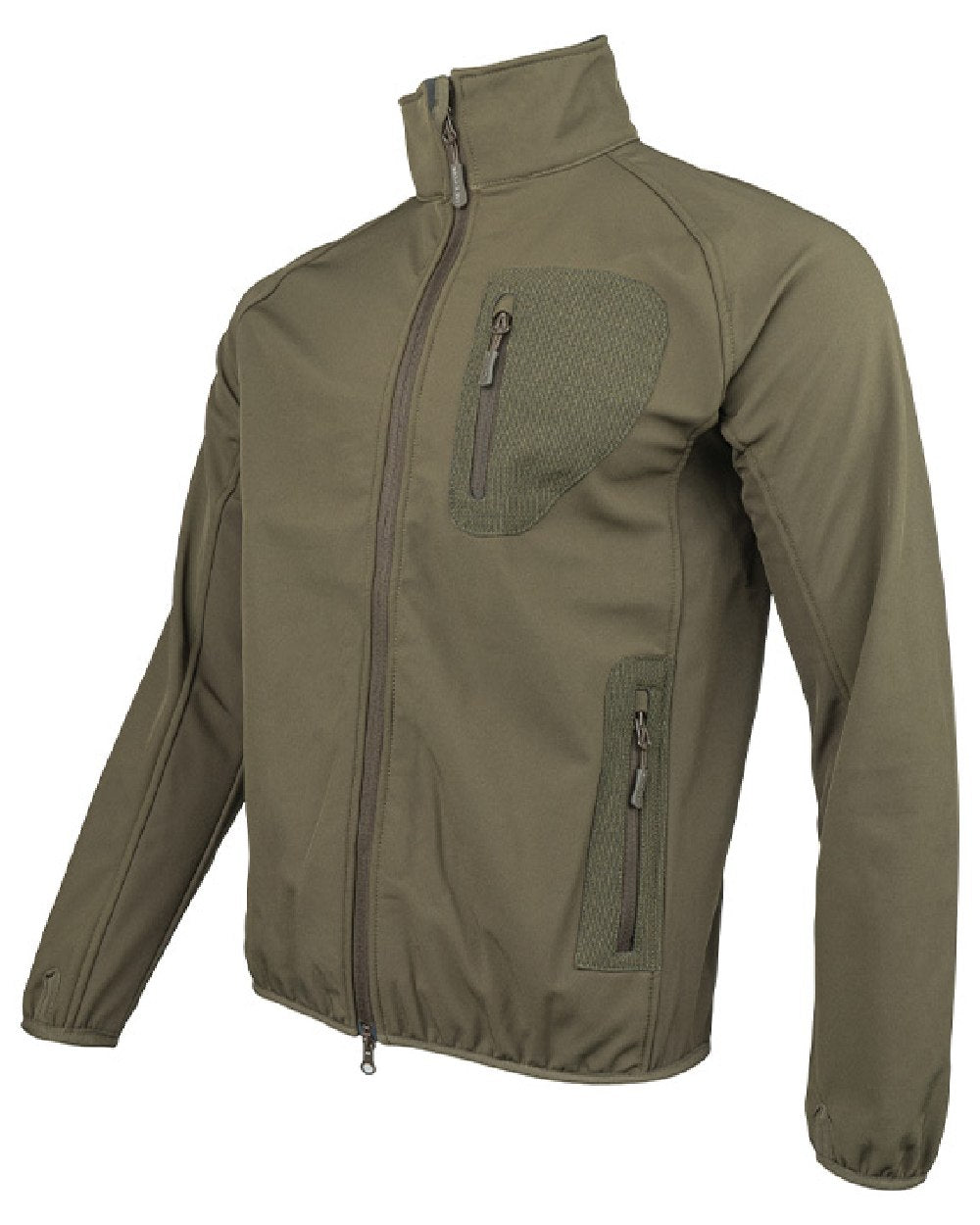 Green coloured Jack Pyke Weardale Softshell Jacket on white background 