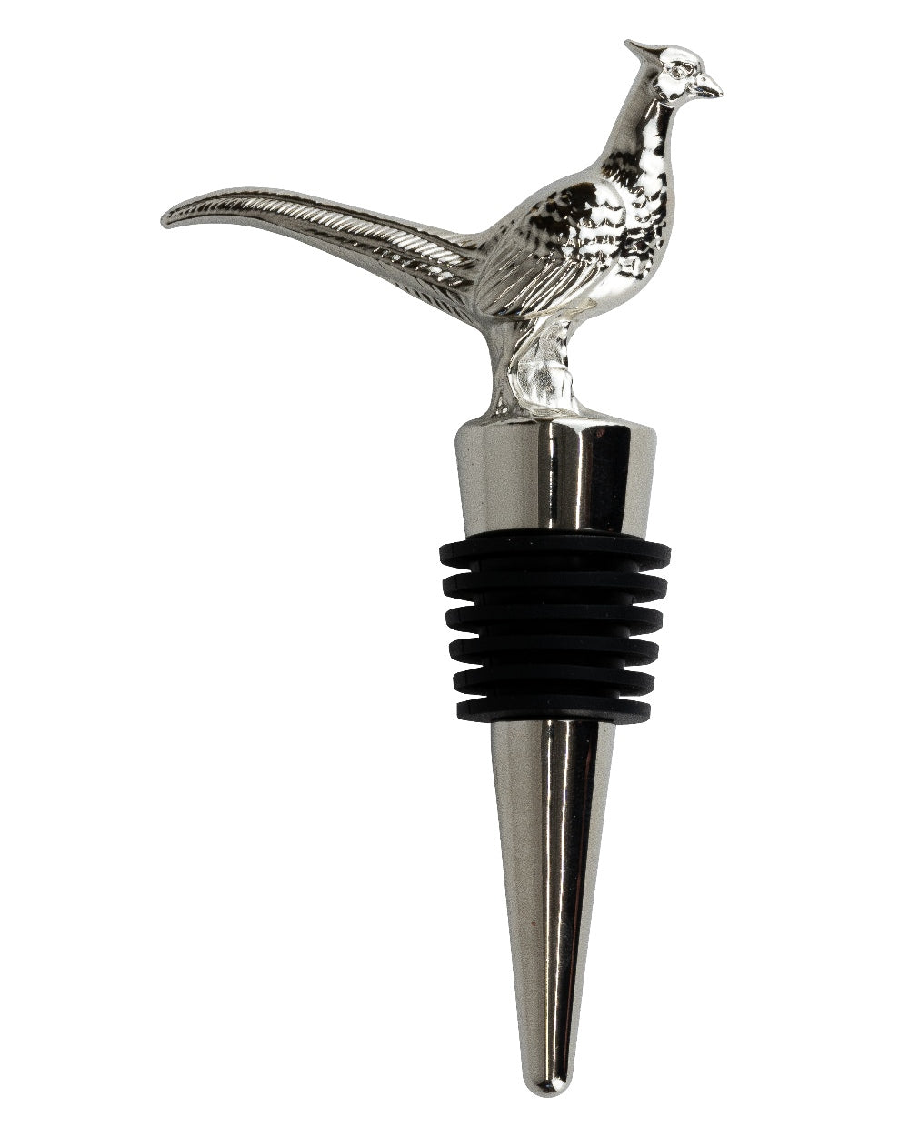 Pheasant styled Jack Pyke Wine Bottle Stopper on white background 