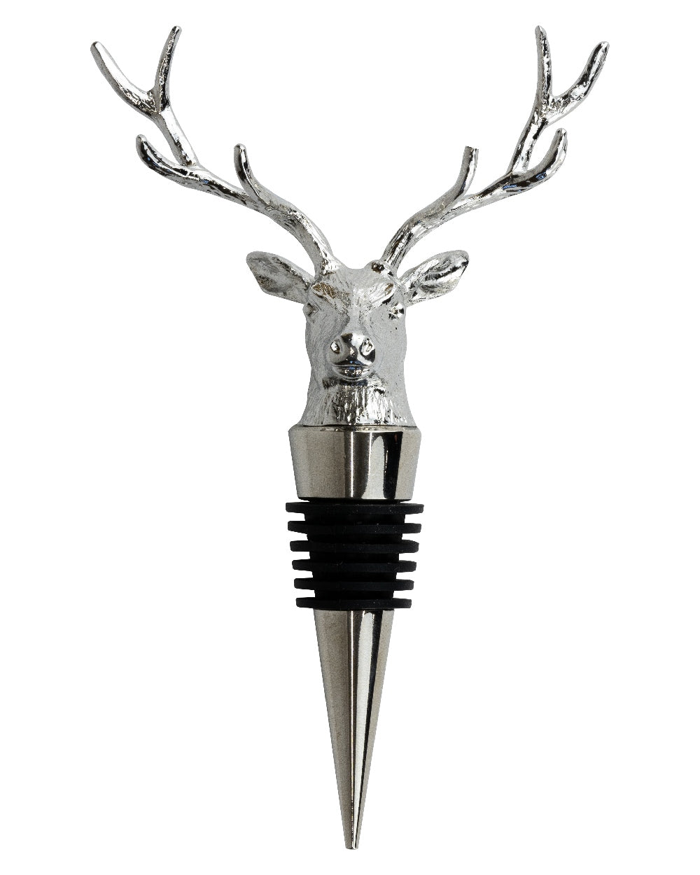 Stag styled Jack Pyke Wine Bottle Stopper on white background 