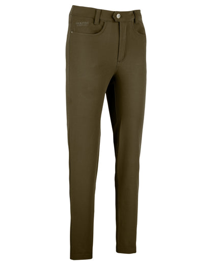 Brown coloured Jack Pyke Womens Contour Stretch Pants on white background 