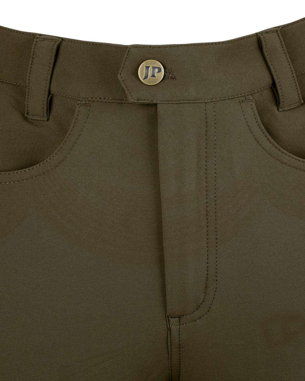 Brown coloured Jack Pyke Womens Contour Stretch Pants on white background 