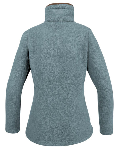 Ice Blue Coloured Jack Pyke Womens Half Zip Sherpa Fleece Pullover on white background 