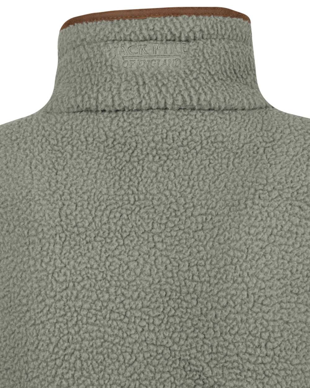 Sage Coloured Jack Pyke Womens Half Zip Sherpa Fleece Pullover on white background 