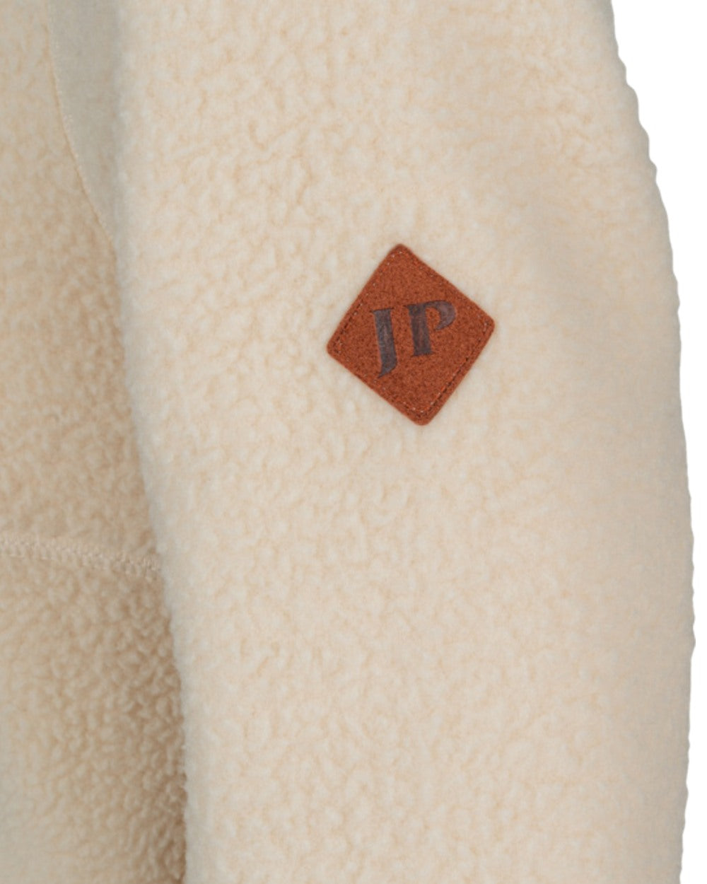 Sail Coloured Jack Pyke Womens Half Zip Sherpa Fleece Pullover on white background 