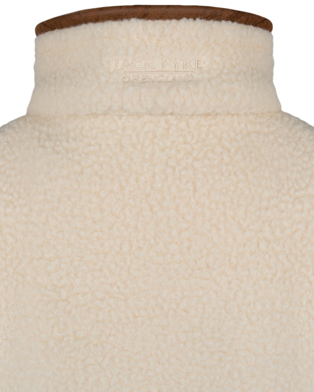 Sail Coloured Jack Pyke Womens Half Zip Sherpa Fleece Pullover on white background 