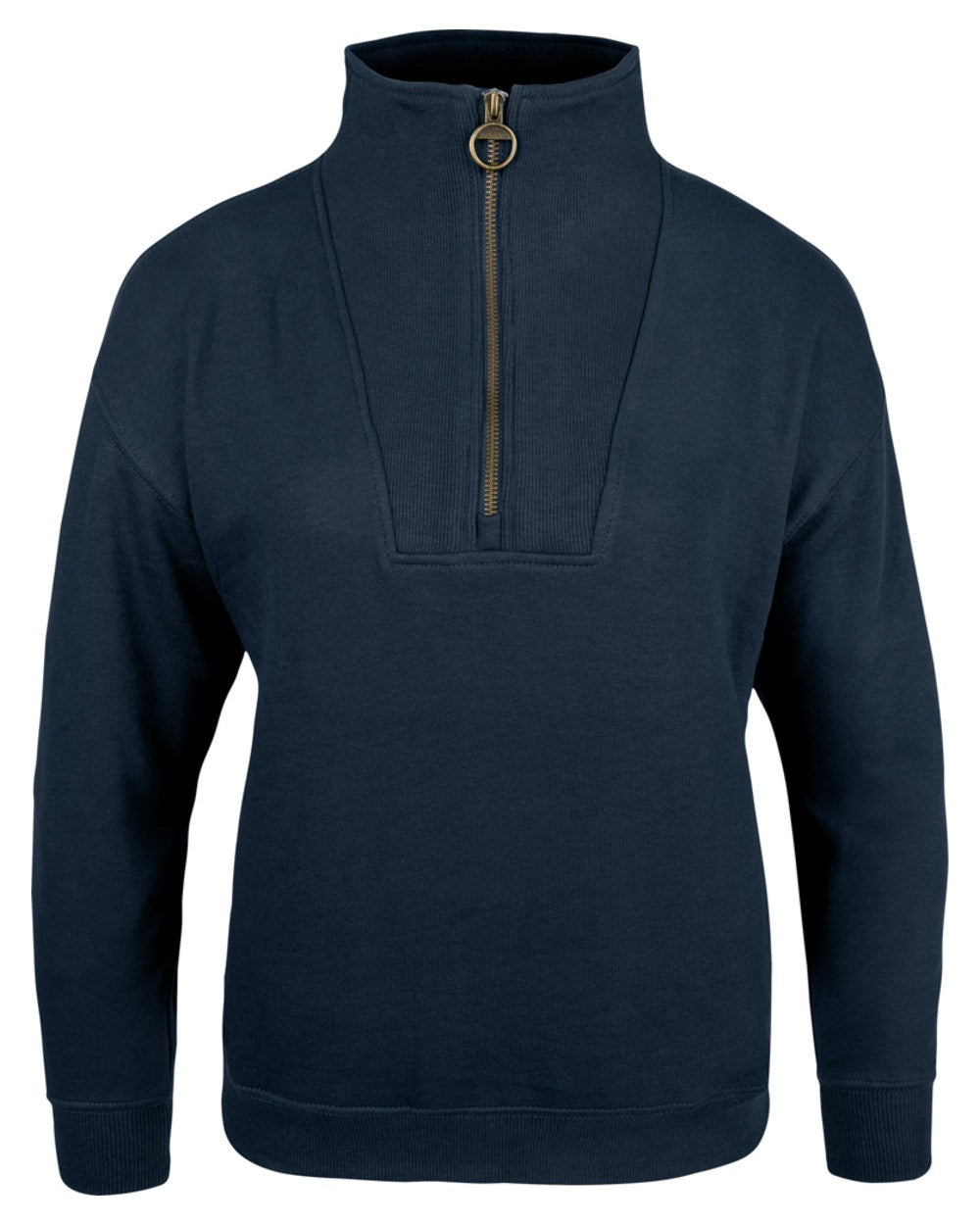 Navy coloured Jack Pyke Womens Half Zip Sweatshirt on white background 