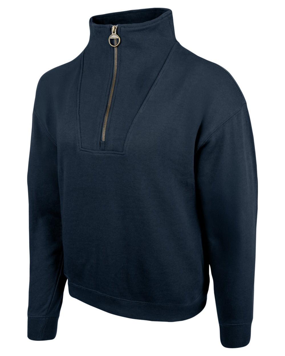 Navy coloured Jack Pyke Womens Half Zip Sweatshirt on white background 