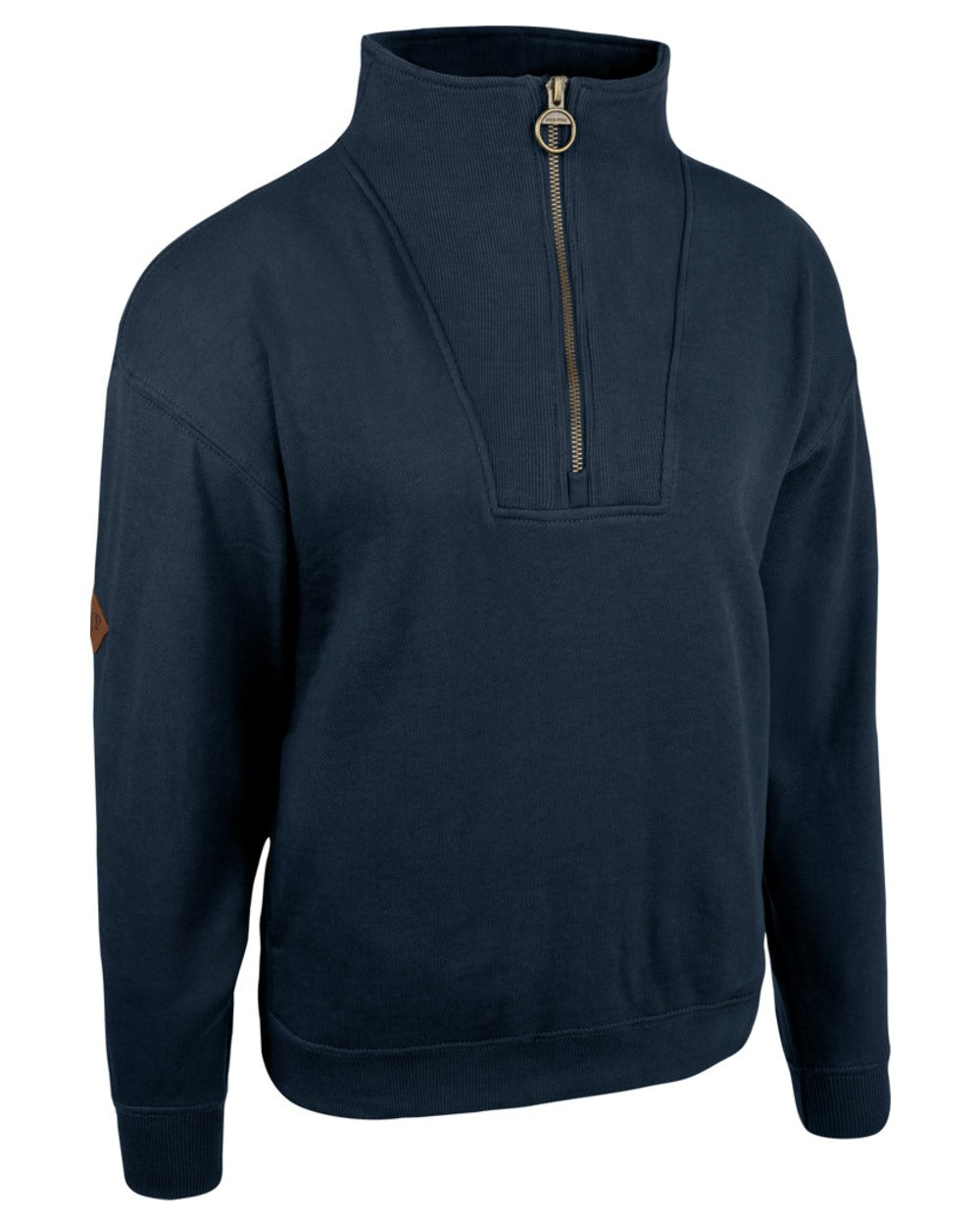 Navy coloured Jack Pyke Womens Half Zip Sweatshirt on white background 