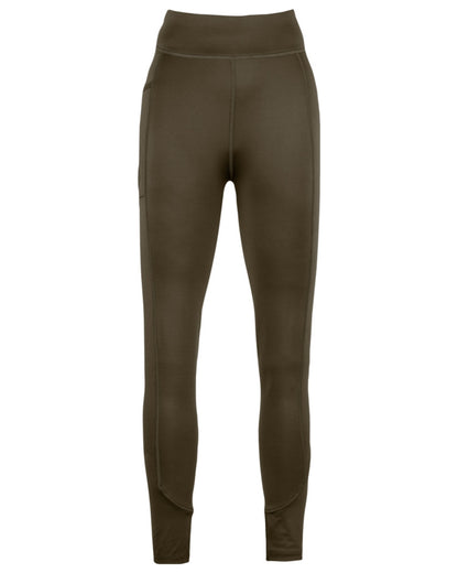 Brown coloured Jack Pyke Womens Leggings on white background 