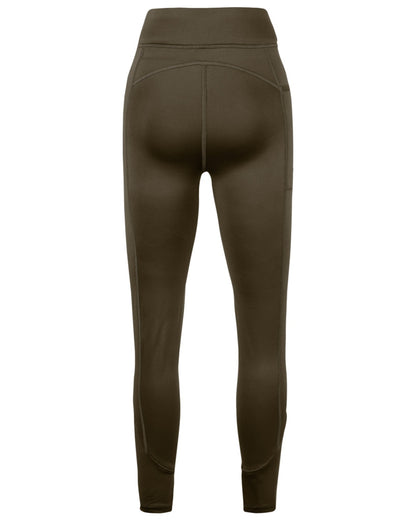 Brown coloured Jack Pyke Womens Leggings on white background 